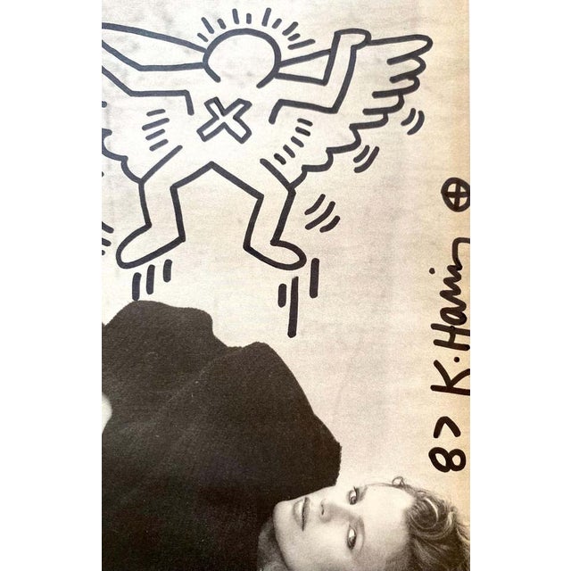 Contemporary Keith Haring, Drawing on Image of Kim Basinger, 1987, Felt Pen on Photograph For Sale - Image 3 of 14
