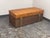 McGuire McGuire Furniture Haybine Cocktail Table + Custom Leather Bench Cushion For Sale - Image 4 of 12