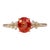 1.4Ct Padparadscha Sapphire Ring With Natural Diamond Accents: Solid 14k Gold, Size 6.75 For Sale
