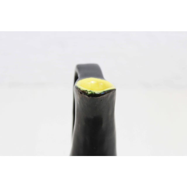 Enamelled Stoneware Pitcher, France, 1970s For Sale - Image 10 of 11