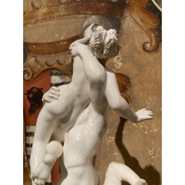 19th Century Italian Renaissance White Glazed Porcelain Figurine Group For Sale - Image 9 of 16