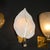 White Pair of Mid-Century Hand-Blown Murano Glass Striated Leaf Sconces by Franco Luce For Sale - Image 8 of 12