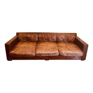 Restoration Hardware Leather Couch For Sale