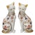 Vintage MCM Porcelain Hand Painted Sitting Cats Figurines Made in Japan-Set of 2 For Sale