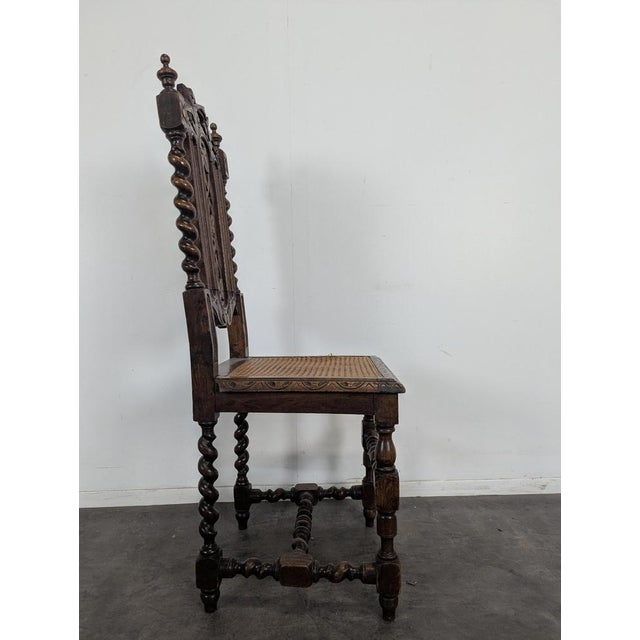 Louis XIII Chairs in Wood, Set of 4 For Sale - Image 3 of 12
