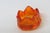 Flower Shaped Glowing Orange Glass Tealight Holder Small Petal Ring Dish 4946b For Sale - Image 12 of 13