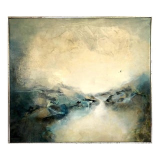 Rare Late 20th-Century Signed Mexican Abstract Expressionist Painting by Wita Wygard For Sale