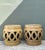 Elevate your interior or exterior space with this striking pair of vintage glazed ceramic garden stools. Featuring a...