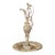 Monumental Silvered Metal Figural Ewer & Underplate With Classical Relief Decoration For Sale