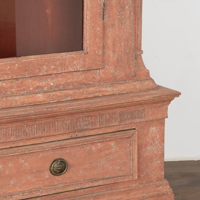 Red Painted Gustavian Bookcase Display Cabinet, Sweden Circa 1790-1820 For Sale - Image 11 of 12