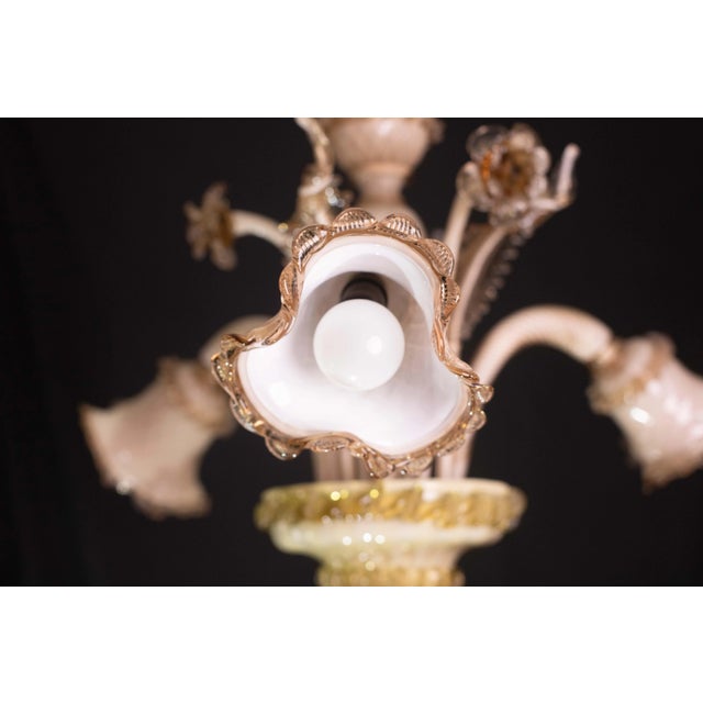 Vintage Venetian Bicolor Chandelier, Murano Glass, 1950s For Sale - Image 10 of 11