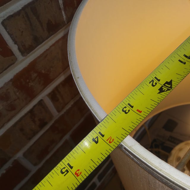 1950s Mid Century Modern Fenton Coin Dot Lamp With Stiffel Shade For Sale - Image 15 of 18