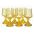 Sunshine Yellow Hand Blown Textured Crystal Wine Goblets by Lenox - Set of 6 For Sale