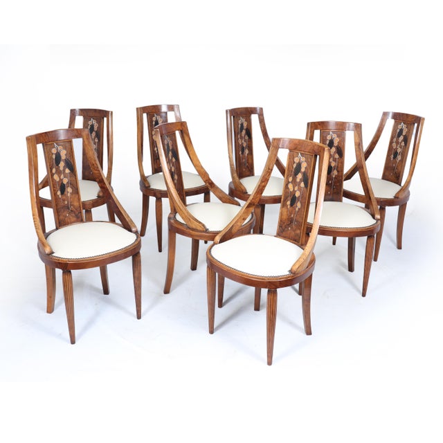 Art Deco Dining Chairs by Michel Dufet, 1920, Set of 8, in Very Good conditions. Designed 1920 to 1949 I have official...