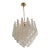 Contemporary Mid-Century Modern "Conchiglie" Murano Glass Gold Chandelier For Sale