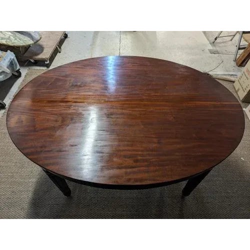 Wood Oval Dining Table in Mahogany with 6 Legs, 19th Century For Sale - Image 7 of 11