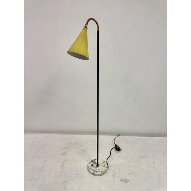 Italian Floor Lamp with Marble Base, 1960s For Sale - Image 4 of 15