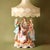 Cream Vintage Italian Figural Porcelain Lamp With Fringed Shade - Courting Musicians Quartet For Sale - Image 8 of 10