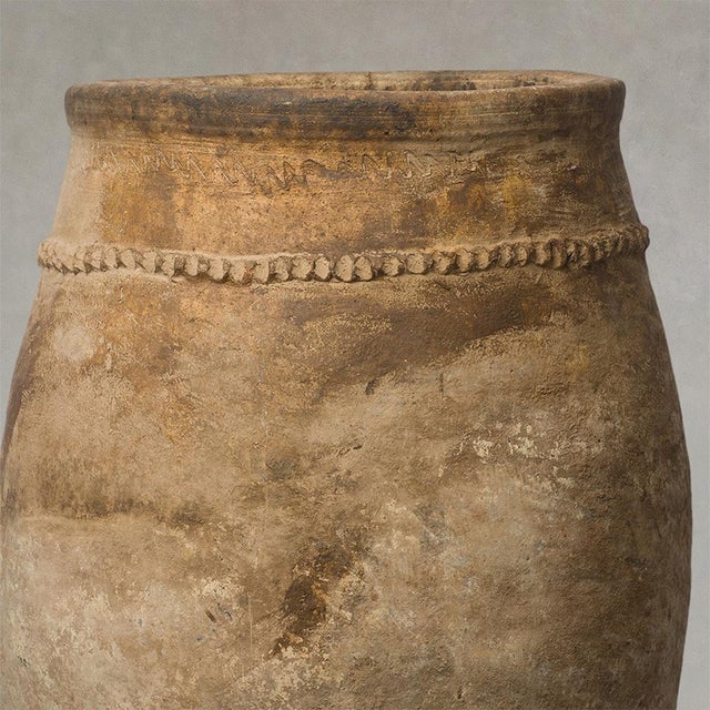 Tribal Early 20th Century Antique Berber Unglazed Clay Storage Vessel, Morocco For Sale - Image 3 of 5