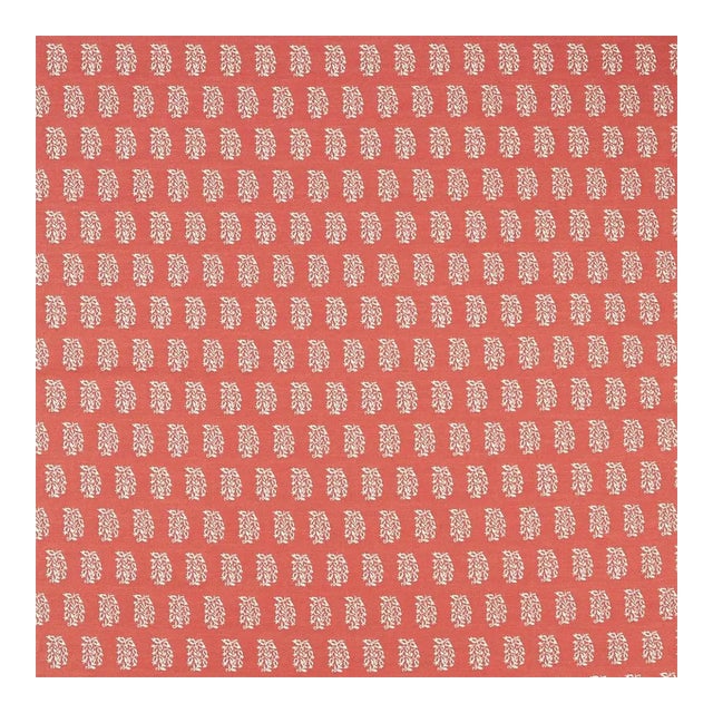 Sanderson Bagru Fabric in Pink Pepper For Sale