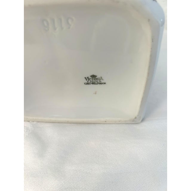 Ceramic Mid-Century Victorian Hanging Porcelain Floral Salt Box For Sale - Image 7 of 7