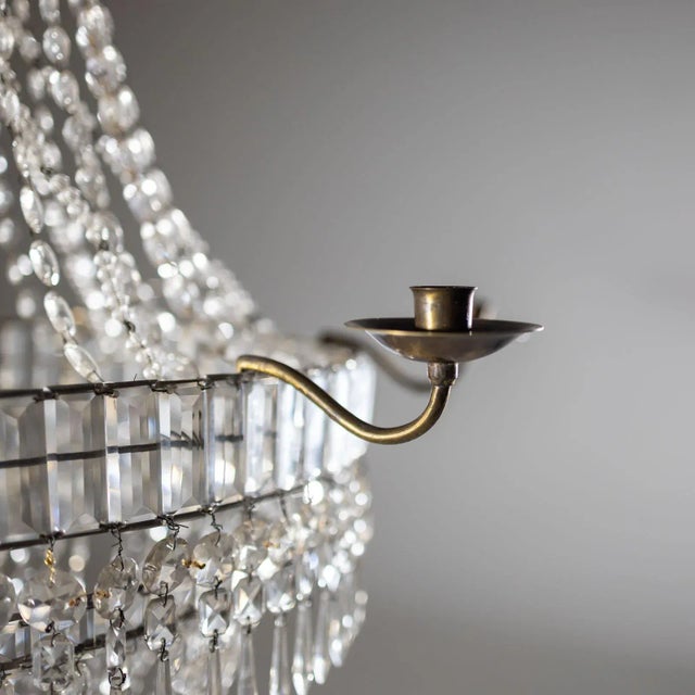 Large Basket Chandelier Candleholder, Early 19th Century For Sale - Image 10 of 13