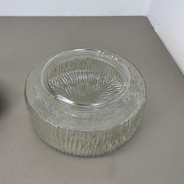 Textured Wall Ceiling Light in the style of Helena Tynell for Glashütte Limburg, 1960s For Sale - Image 14 of 17