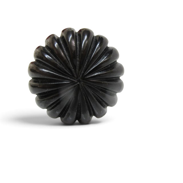 Horn & Sterling Silver Repousse Flower Corkscrew Gadget Walking Stick Cane For Sale - Image 10 of 13
