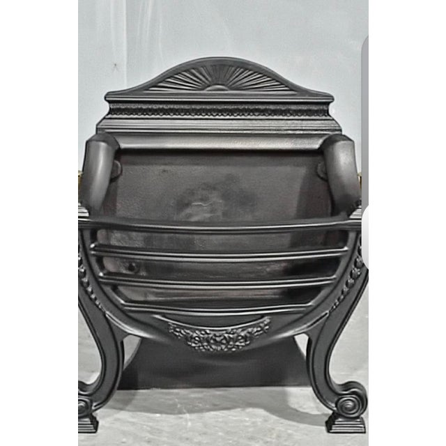 Hollywood Regency Cast Iron Fire Grate, 1930 For Sale - Image 3 of 5