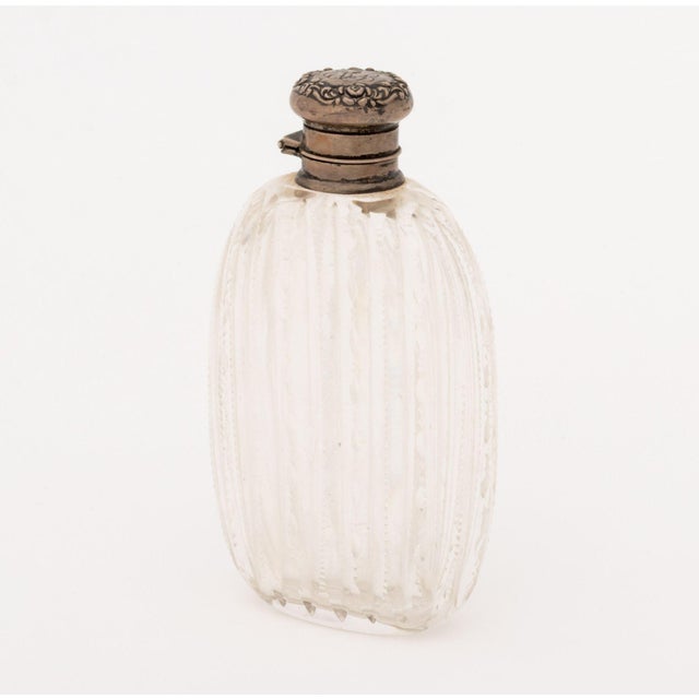Collection of Three American Art Nouveau Silver and Cut Crystal Flasks For Sale - Image 12 of 15