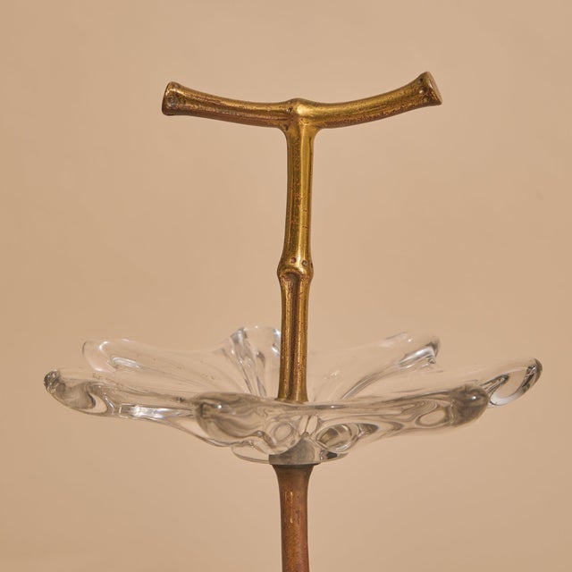 Metal French Gilt Bronze Freestanding Catchall In the Manner of Maison Baguès, 1950s For Sale - Image 7 of 9