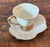 Set 8 Japanese Porcelain Lotus Shaped Demitasse Cups & Saucers, c1970s. One marked Made in Japan. 2 personalized with a...