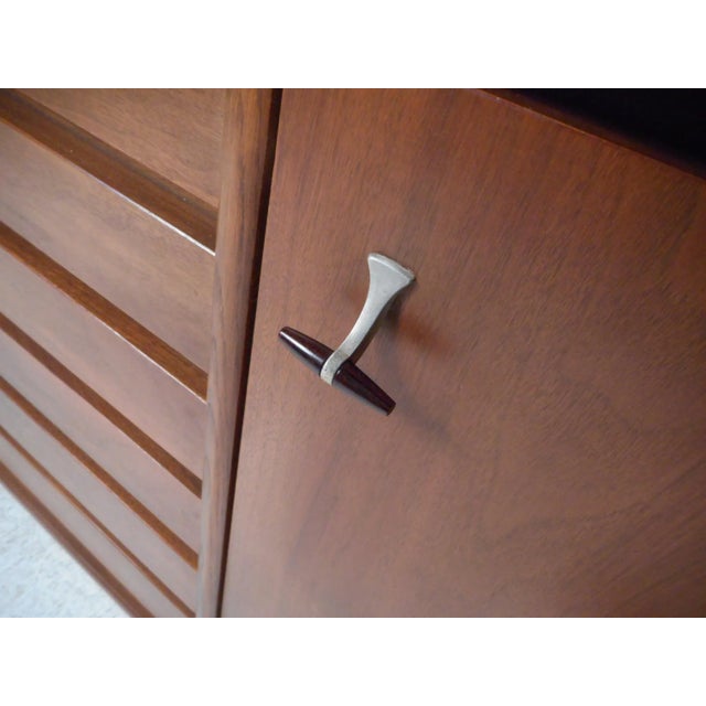 Stanley Furniture Vintage Modern Credenza With Topper by Stanley For Sale - Image 4 of 12