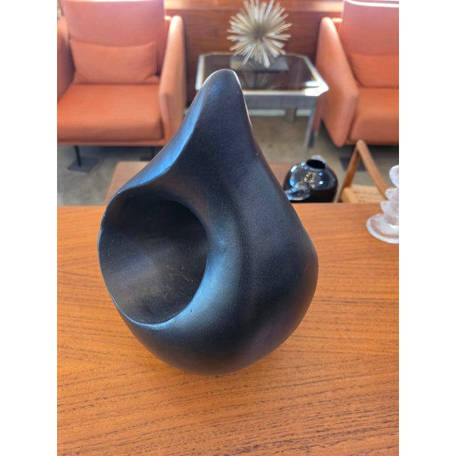 VTG MCM Brutalist Sculpture Handmade Terracotta Pottery Flame Minimalist Art For Sale - Image 12 of 12