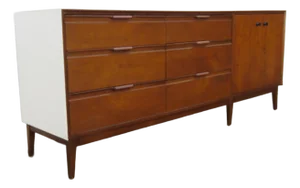 American of Martinsville Mid Century Long Dresser Sideboard Bathroom Vanity 6297