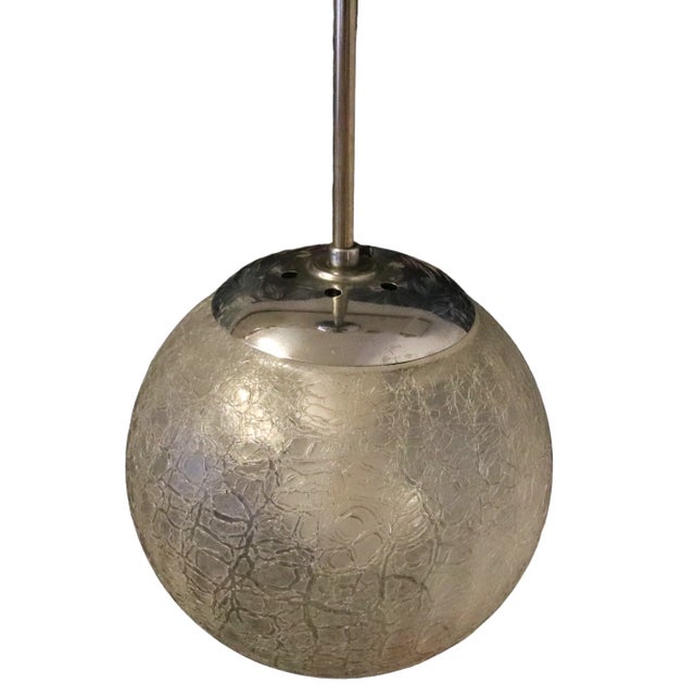 Ceiling Pendant with Cracked Glass Dome, 1930s For Sale - Image 13 of 13