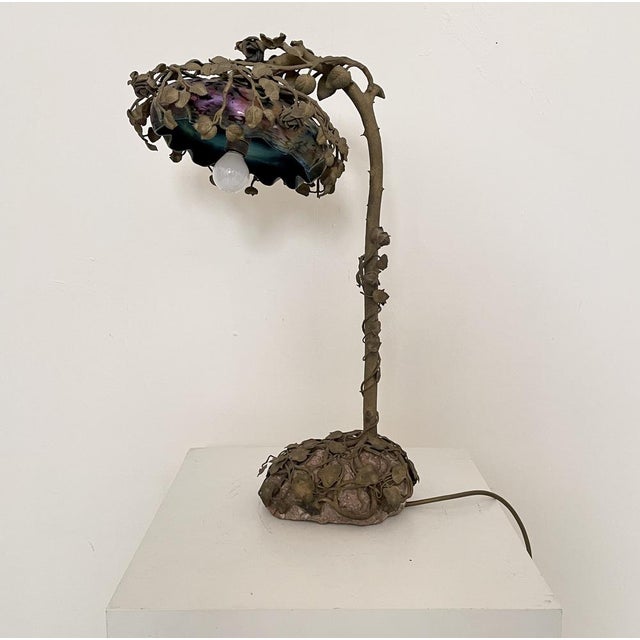 French Art Nouveau Table Lamp, 1910 For Sale - Image 6 of 18