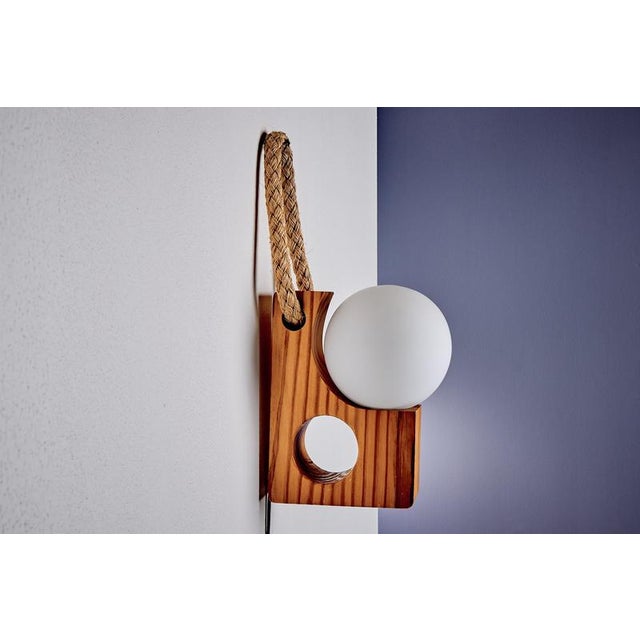 Table Lamp with Sculpted Pine Block from Temde, 1960s For Sale - Image 14 of 16