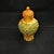 Gold Ornate Gilt Ginger Jar, Green Enamel & Jewel Inlay Lidded Vessel, Chinoiserie Tabletop Decor For Sale - Image 8 of 9