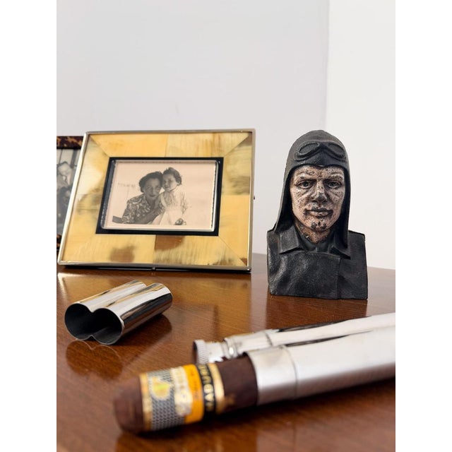 Cast Iron Charles Lindbergh Bust Money Box, 1930s For Sale - Image 3 of 18