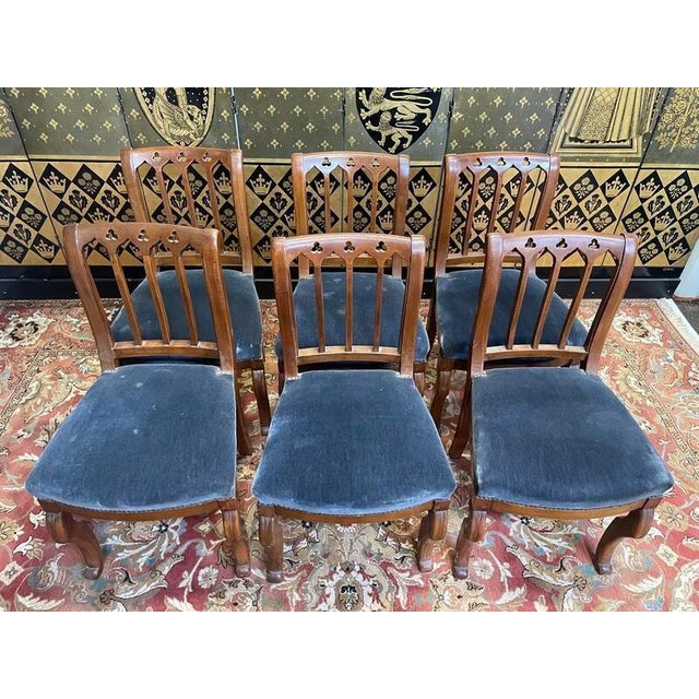 Restoration Period Chairs, Set of 6 For Sale - Image 3 of 10