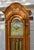 Traditional Howard Miller Oak Grandfather Clock Moon Dial Triple Chime Floor Tall Case For Sale - Image 3 of 17
