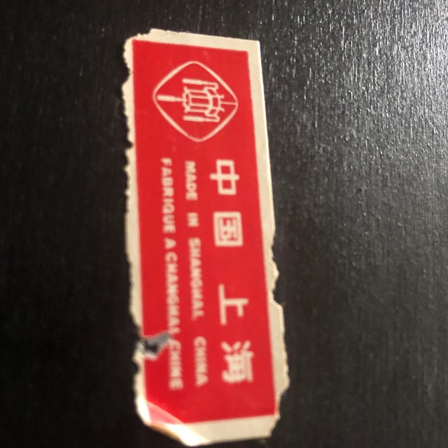 Black Vintage Mid Century Asian Black Inlaid Jewelry Box For Sale - Image 8 of 11