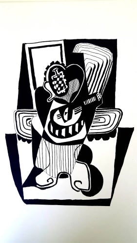Pablo Picasso (after) Helene Chez Archimede - Wood Engraving 1955