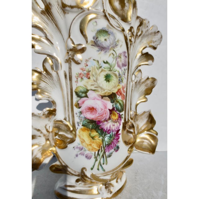 Old Paris Old Paris (Vieux Paris) Rococo Porcelain Vase For Sale - Image 4 of 11