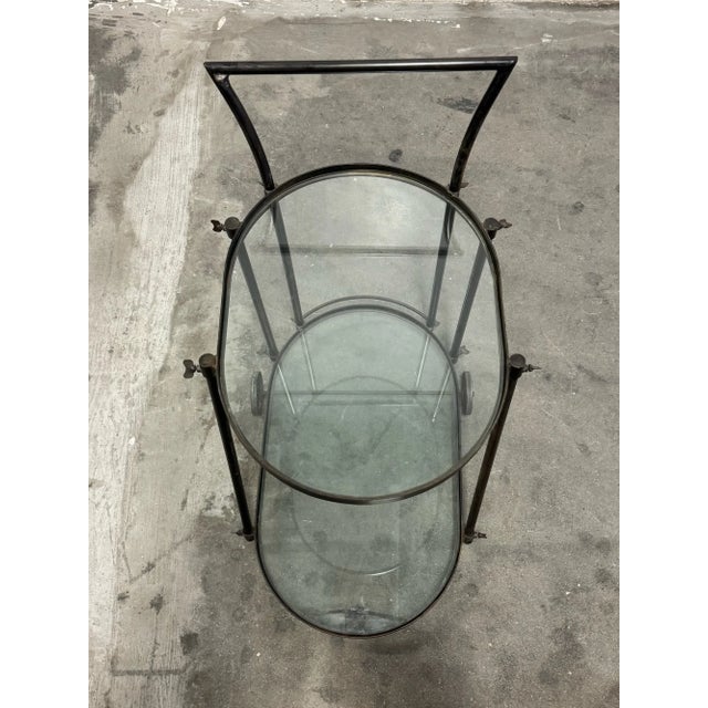 1960s Patinated Iron Bar Cart For Sale - Image 12 of 12