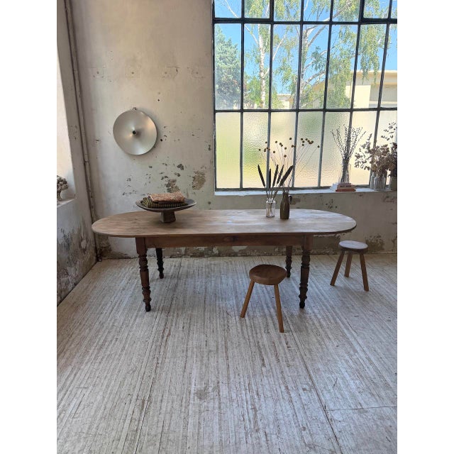 Oval Farmhouse Table in Pine, 1950s For Sale - Image 12 of 18