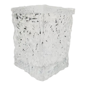 1970s Mid Century Lucite Ice Bucket Brutalist Ice Cube Motif