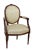 Textile Pr. French Lous XVI Style Fauteuil Side Chairs For Sale - Image 7 of 12