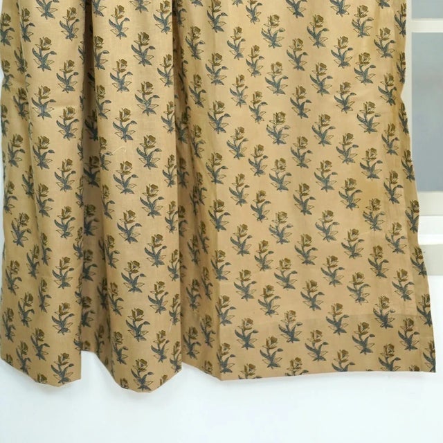 Textile Handmade Costal Tulip Ring Curtain in Viscose Coloured Linen for Windows Size -54"Wx108"L For Sale - Image 7 of 8
